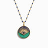 Awe Inspired Necklaces 14K Yellow Gold Vermeil / 18" Third Eye Coin Midnight Enamel Necklace