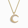 Awe Inspired Necklaces 14K Yellow Gold Vermeil / 20"-22" Cuban Chain Twisted Moon Necklace