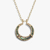Awe Inspired Necklaces 14K Yellow Gold Vermeil / 20"-22" Mini Paperclip Chain Gemstone Halo Necklace