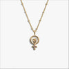 Awe Inspired Necklaces 14K Yellow Gold Vermeil / 20"-22" Saturn Chain Woman Power Necklace