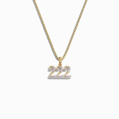 Awe Inspired Necklaces 14K Yellow Gold Vermeil / 222 / 16"-18" Angel Number Necklace