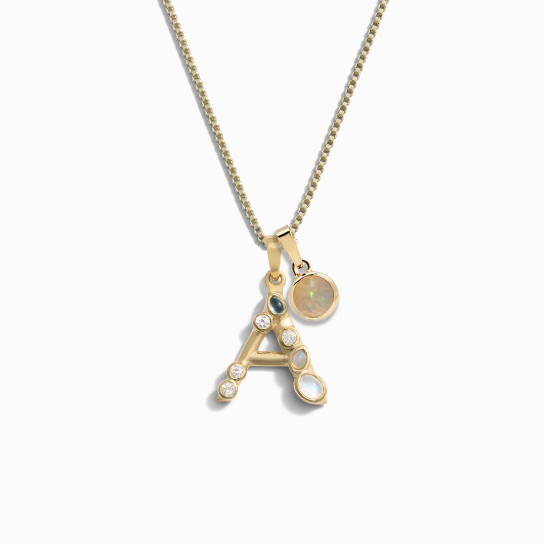 Awe Inspired Necklaces 14K Yellow Gold Vermeil / A Initial Necklace Set