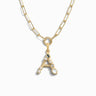 Awe Inspired Necklaces 14K Yellow Gold Vermeil / A Initial Single Charm Necklace