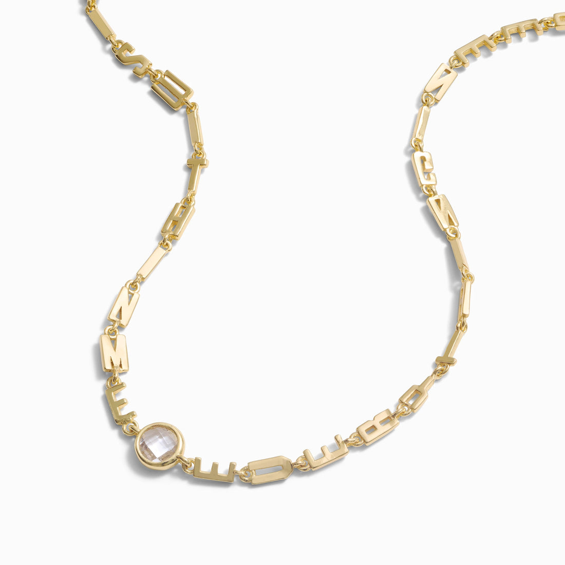 Awe Inspired Necklaces 14K Yellow Gold Vermeil Affirmation Necklace with Bezel