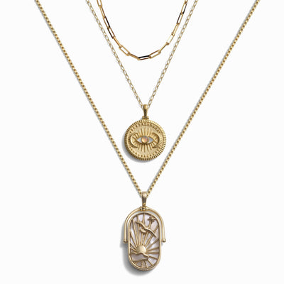 Awe Inspired Necklaces 14K Yellow Gold Vermeil / Air Elemental Magic Set