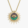 Awe Inspired Necklaces 14K Yellow Gold Vermeil All-Seeing Eye Halo Necklace