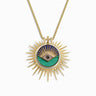 Awe Inspired Necklaces 14K Yellow Gold Vermeil All-Seeing Eye Halo Necklace