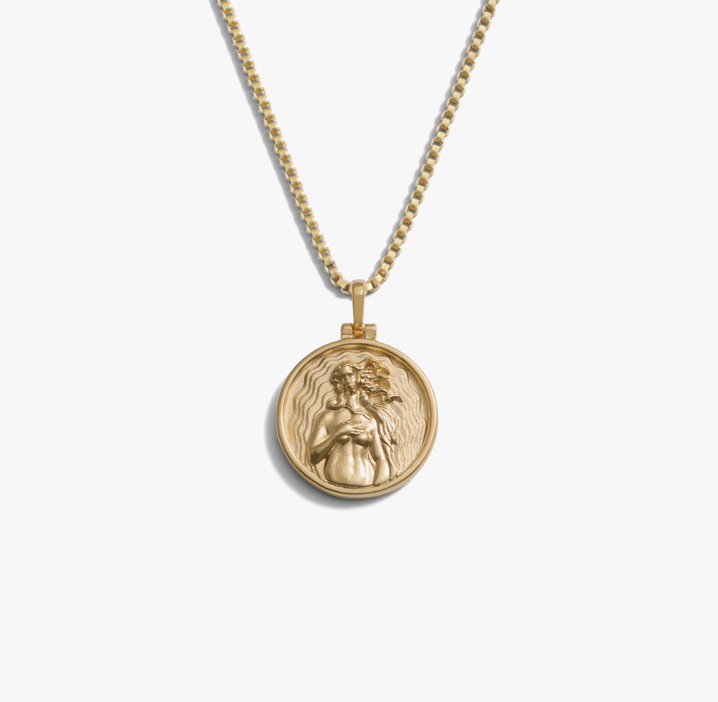 Awe Inspired Necklaces 14K Yellow Gold Vermeil / Aphrodite / 16-18 Goddess Coin Necklace