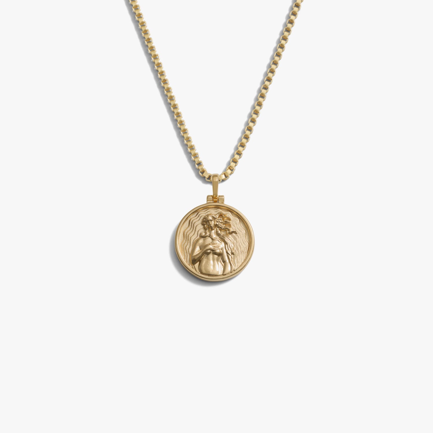 Awe Inspired Necklaces 14K Yellow Gold Vermeil / Aphrodite / 16-18 Mini Goddess Coin Necklace