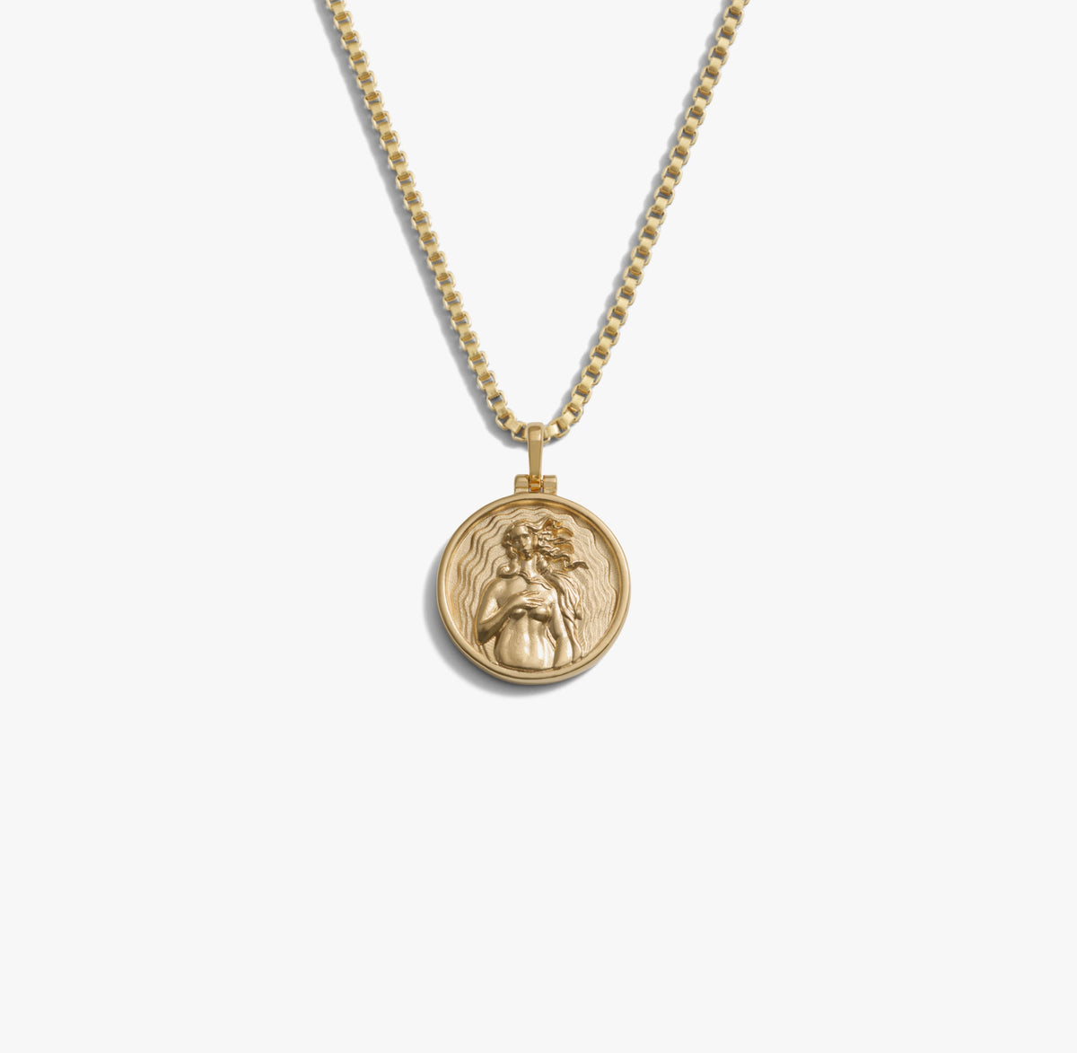 Awe Inspired Necklaces 14K Yellow Gold Vermeil / Aphrodite / 16-18 Mini Goddess Coin Necklace
