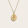 Awe Inspired Necklaces 14K Yellow Gold Vermeil / Aquarius / 16" - 18" Zodiac Goddess Pendant + Mini Paperclip Chain