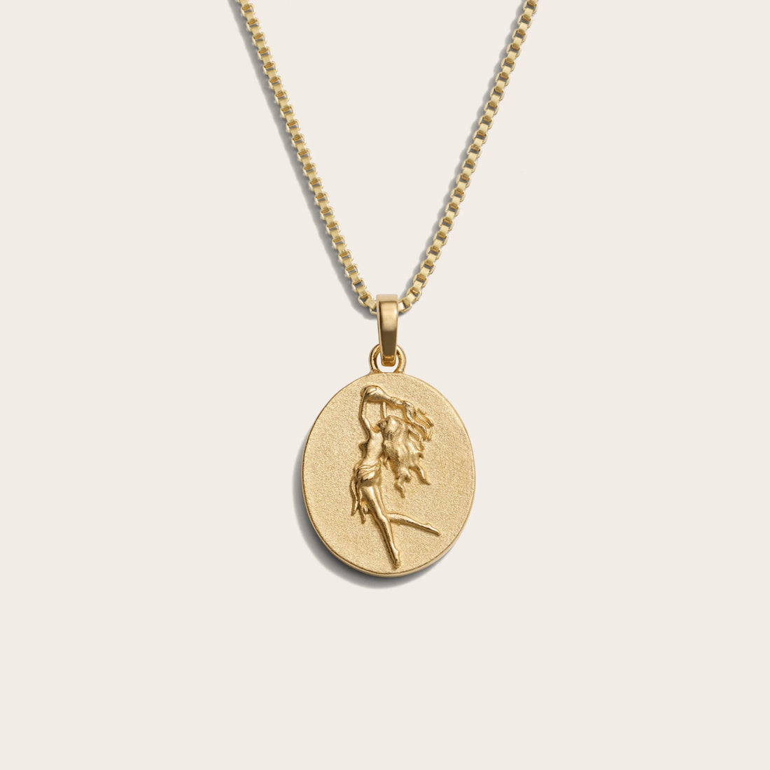 Awe Inspired Necklaces 14K Yellow Gold Vermeil / Aquarius / Standard Zodiac Goddess Necklace