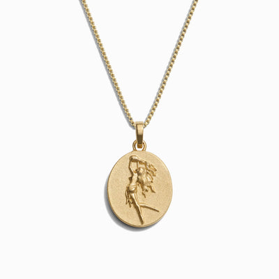 Awe Inspired Necklaces 14K Yellow Gold Vermeil / Aquarius / Standard Zodiac Goddess Necklace