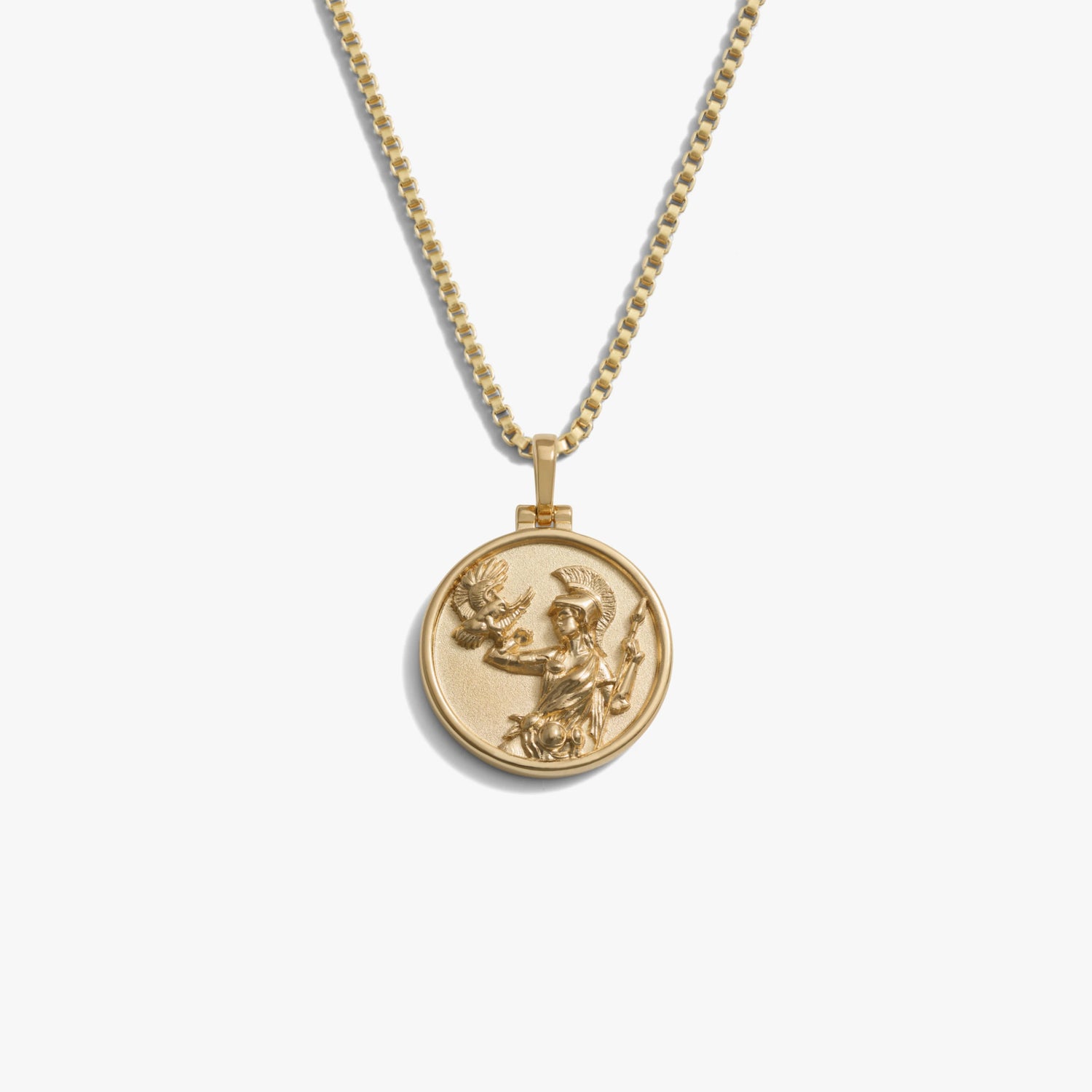 Awe Inspired Necklaces 14K Yellow Gold Vermeil / Athena / 16-18 Goddess Coin Necklace