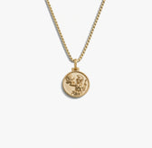 Awe Inspired Necklaces 14K Yellow Gold Vermeil / Athena / 16-18 Mini Goddess Coin Necklace