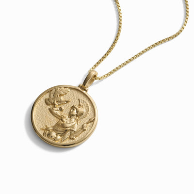 Awe Inspired Necklaces 14K Yellow Gold Vermeil / Athena / 20"-22" Greek Goddess Coin Necklace