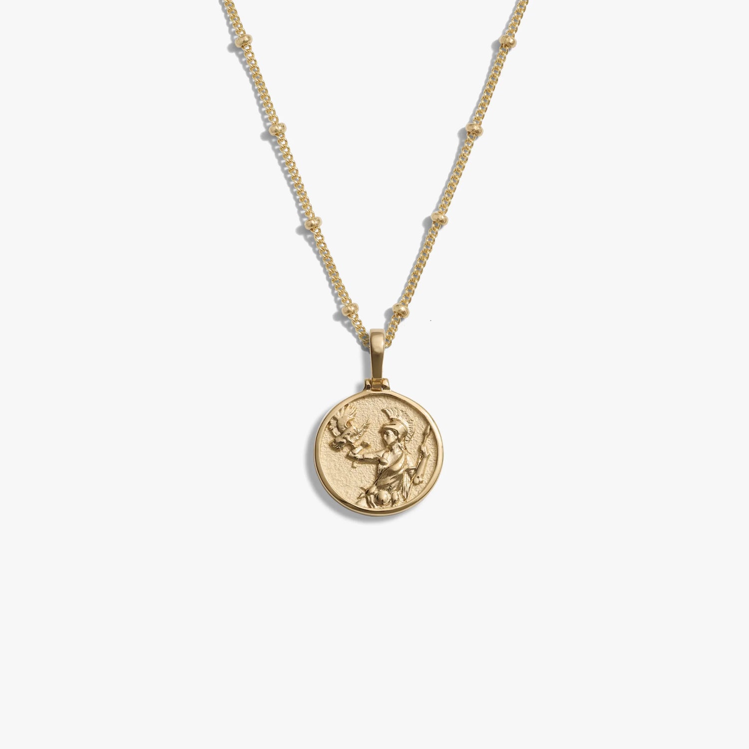 Awe Inspired Necklaces 14K Yellow Gold Vermeil / Athena Mini Goddess Necklace