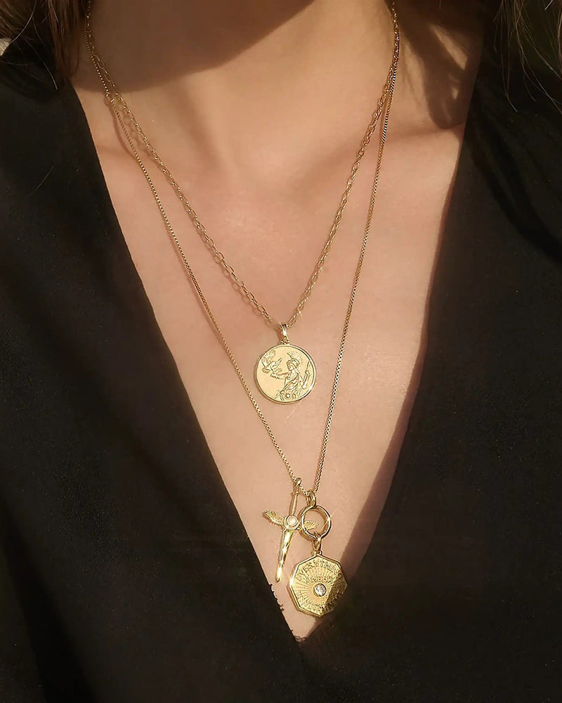 Awe Inspired Necklaces 14K Yellow Gold Vermeil Athena’s Empowerment Necklace Set