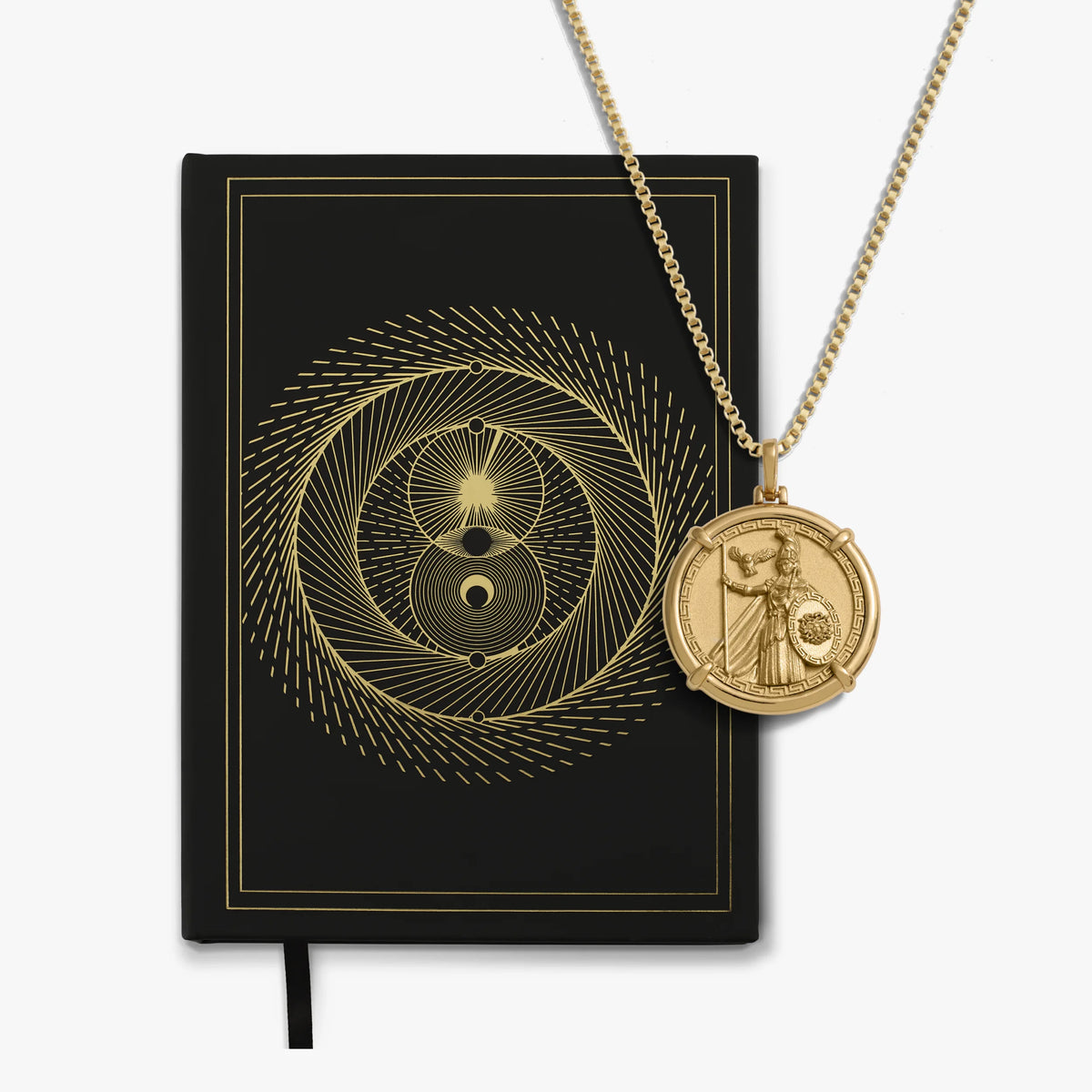 Awe Inspired Necklaces 14K Yellow Gold Vermeil / Athena The Goddess Journal + Necklace Set