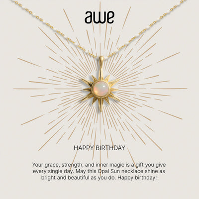 Awe Inspired Necklaces 14K Yellow Gold Vermeil Birthday Card Gift Set