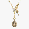 Awe Inspired Necklaces 14K Yellow Gold Vermeil / Black Mother of Pearl Hecate's Key Charm Lariat