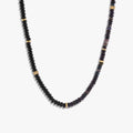 Awe Inspired Necklaces 14K Yellow Gold Vermeil Black Opal Meditation Necklace