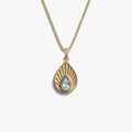 Awe Inspired Necklaces 14K Yellow Gold Vermeil / Blue Swiss Topaz / 16"-18" Aura Necklace