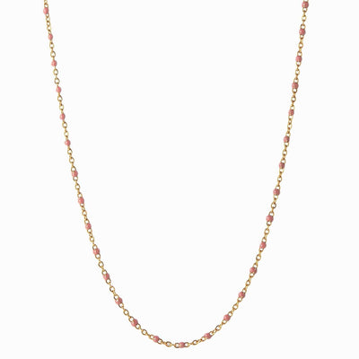 Awe Inspired Necklaces 14K Yellow Gold Vermeil / Blush / 14"-18" Colored Enamel Necklace