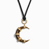 Awe Inspired Necklaces 14K Yellow Gold Vermeil Boho Moon Cord Charm Necklace