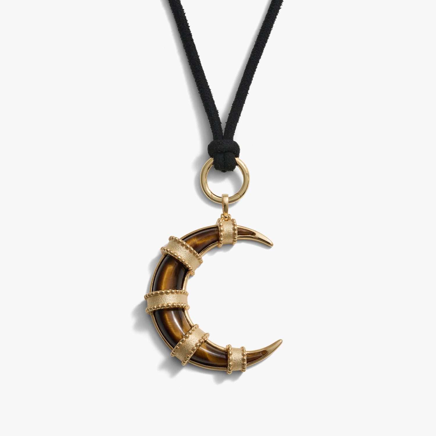 Product image of Awe Inspired Necklaces 14K Yellow Gold Vermeil Boho Moon Cord Charm Necklace