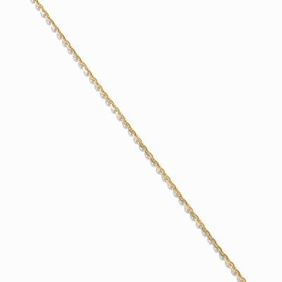 The Cuban Chain Necklace from Awe Inspired elegantly stretches diagonally across a white background, providing the perfect opportunity to elevate your look.