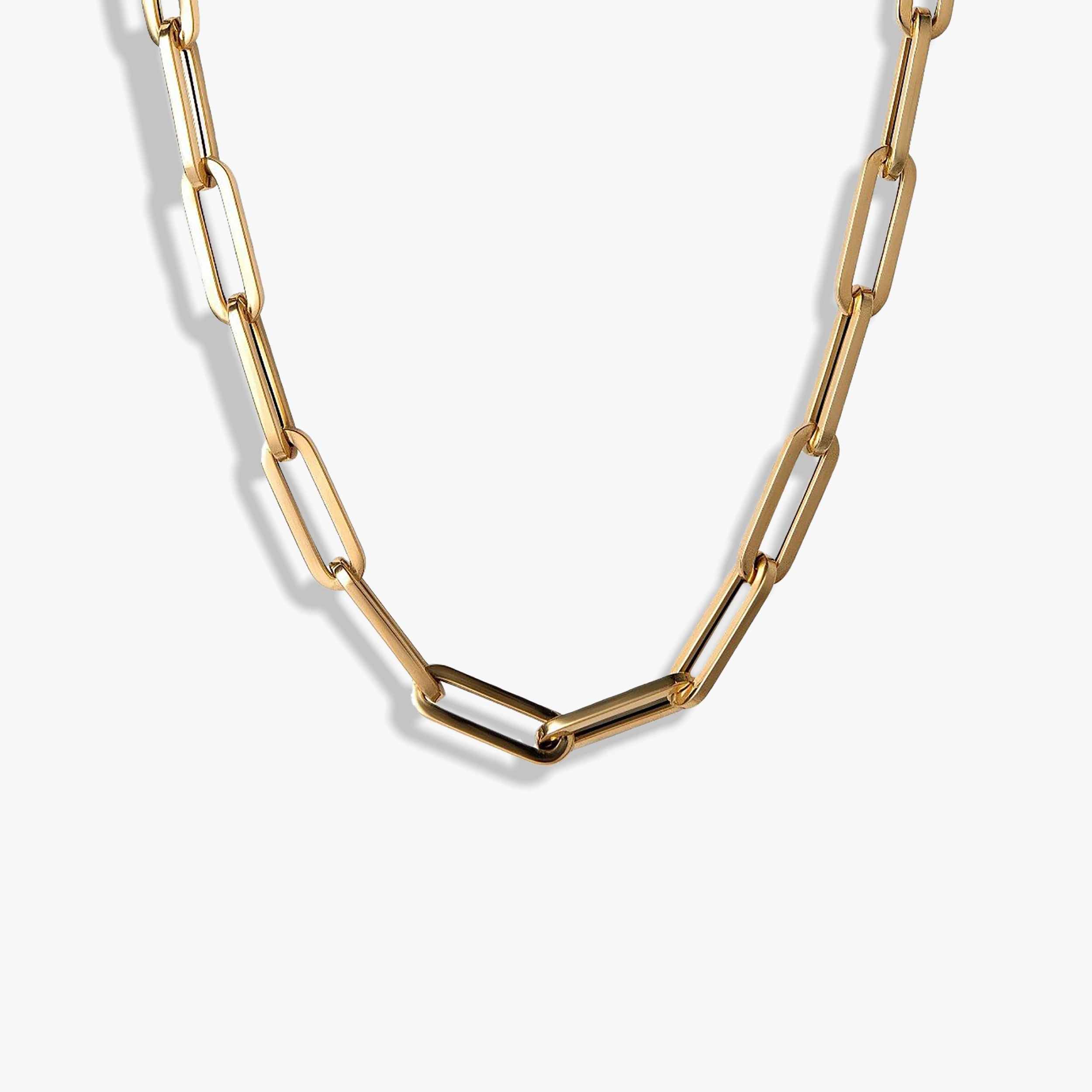Awe Inspired Necklaces 14K Yellow Gold Vermeil Chunky Paperclip Necklace
