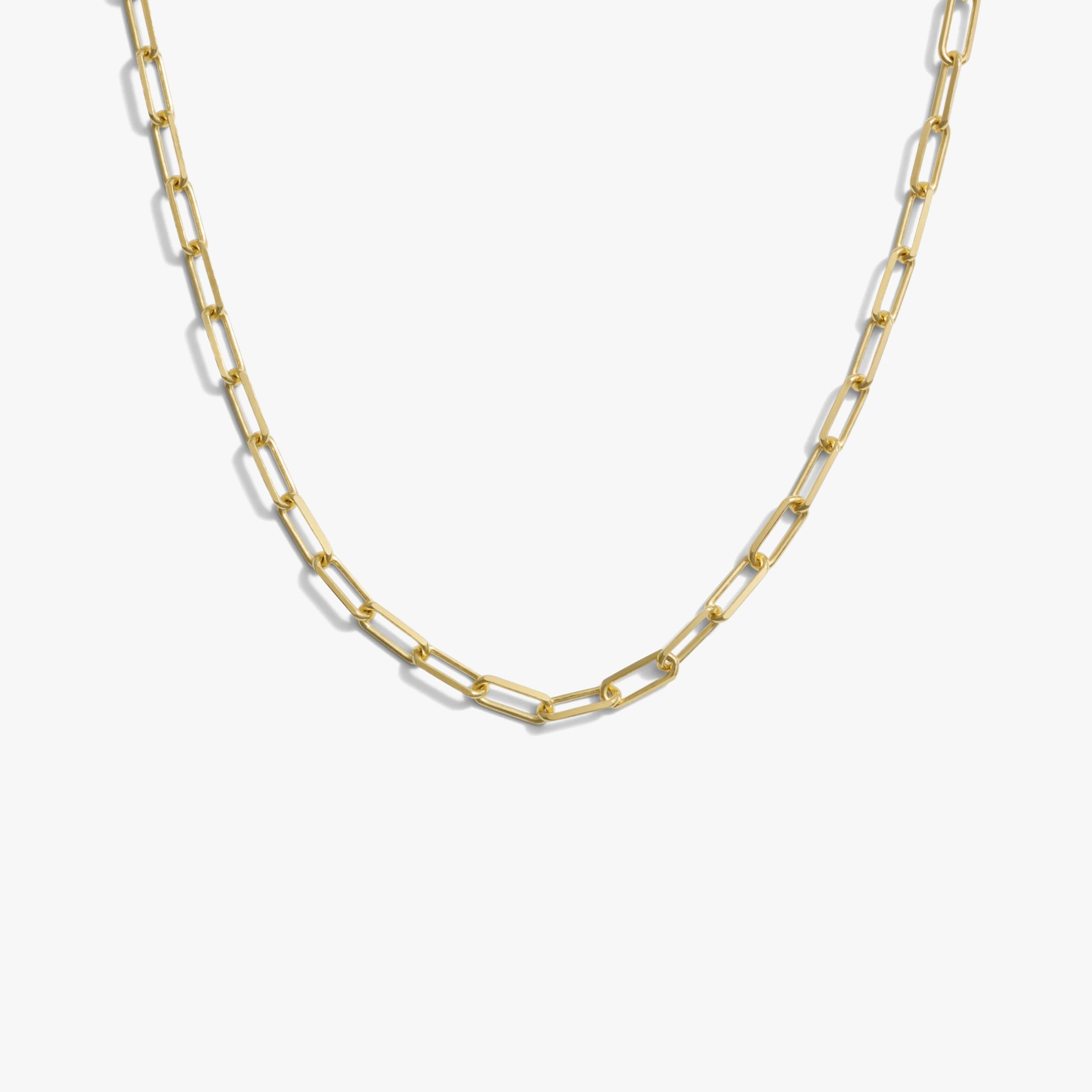 Awe Inspired Necklaces 14K Yellow Gold Vermeil Classic Paperclip Chain