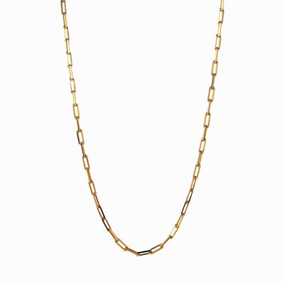 Awe Inspired Necklaces 14K Yellow Gold Vermeil Classic Paperclip Chain