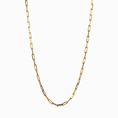 Awe Inspired Necklaces 14K Yellow Gold Vermeil Classic Paperclip Chain