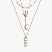 Awe Inspired Necklaces 14K Yellow Gold Vermeil Cosmic Euphoria Necklace Set