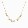 Awe Inspired Necklaces 14K Yellow Gold Vermeil Diamond and Pearl Dangle Necklace