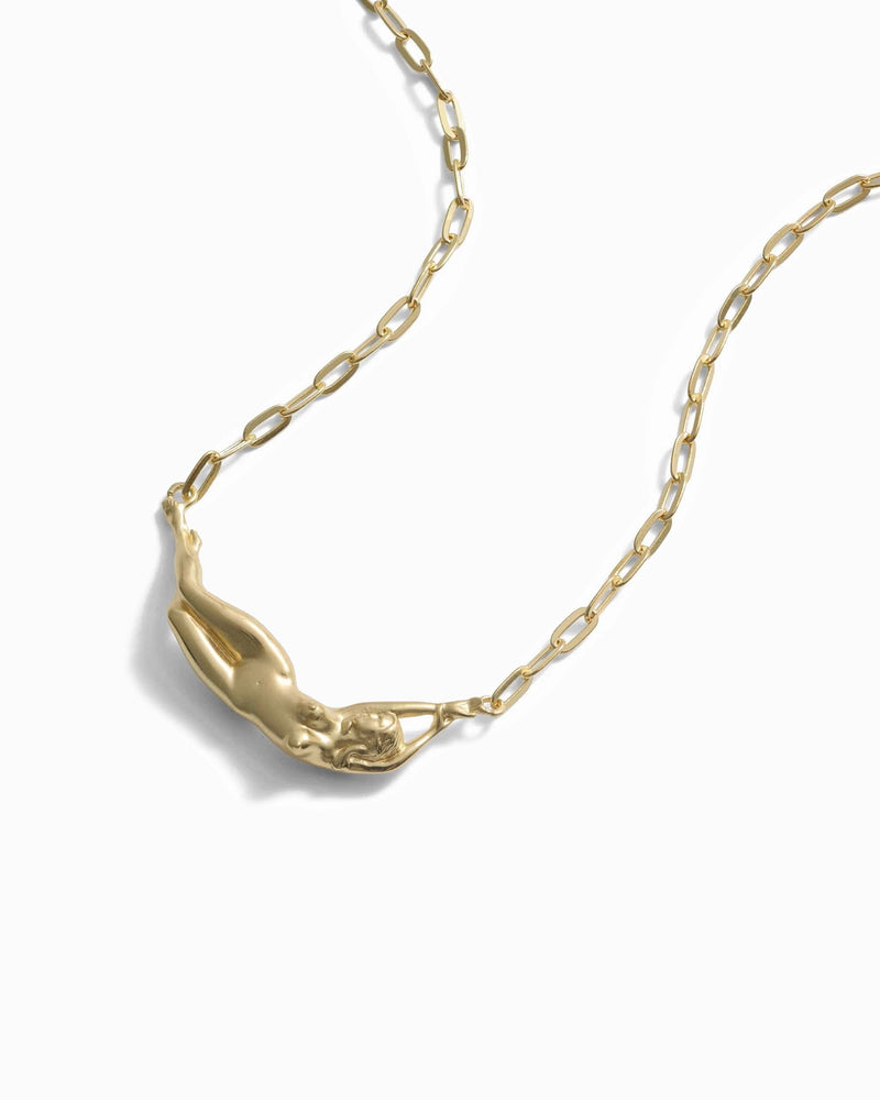 Awe Inspired Necklaces 14K Yellow Gold Vermeil Divine Feminine Necklace