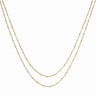 Awe Inspired Necklaces 14K Yellow Gold Vermeil Double Wrap Saturn Necklace