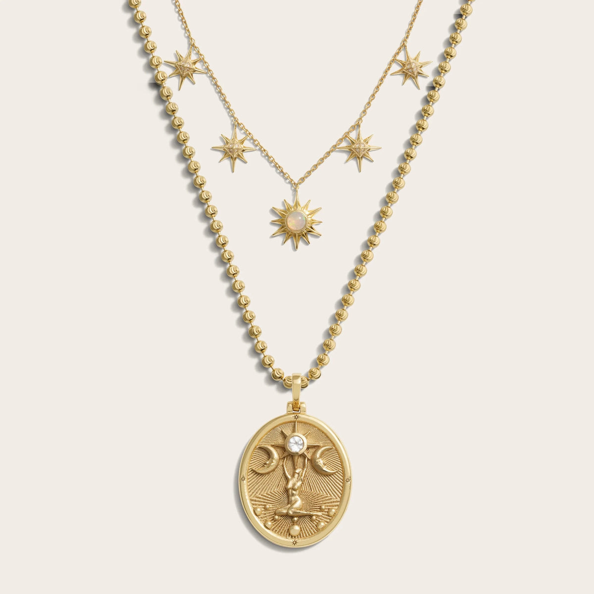 Awe Inspired Necklaces 14K Yellow Gold Vermeil Dream Weaver Necklace Set