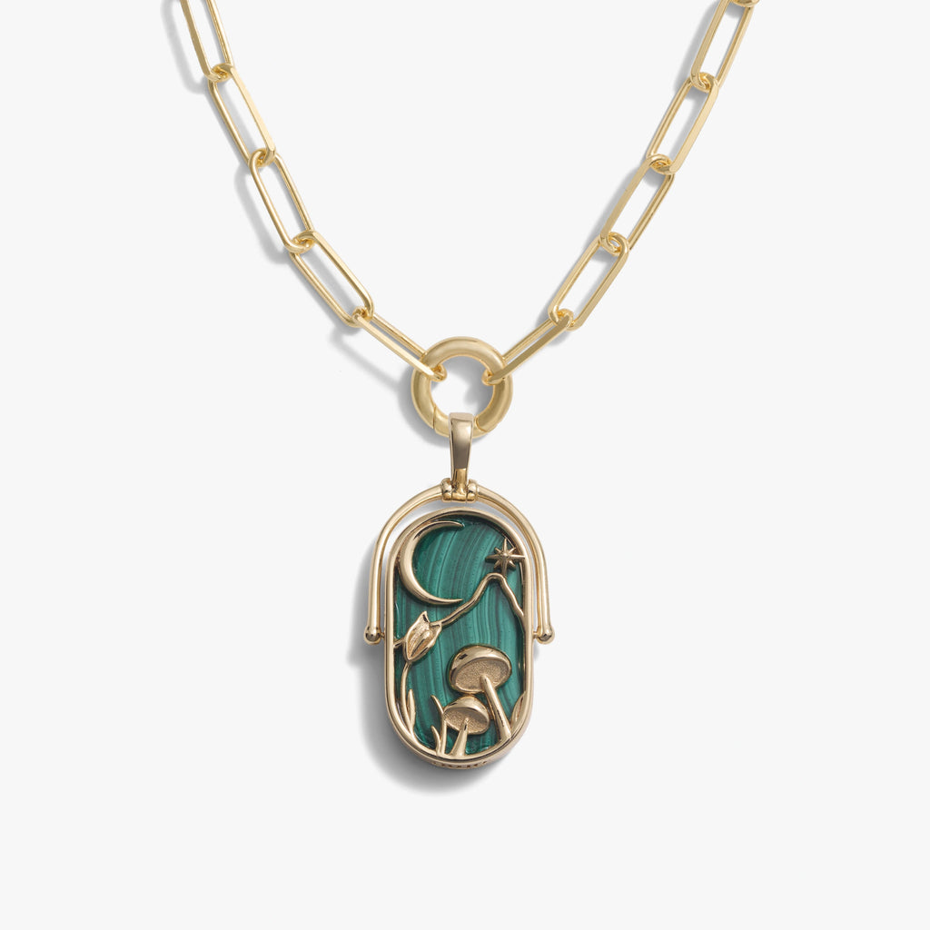 Awe Inspired Necklaces 14K Yellow Gold Vermeil / Earth Element Single Charm Necklace