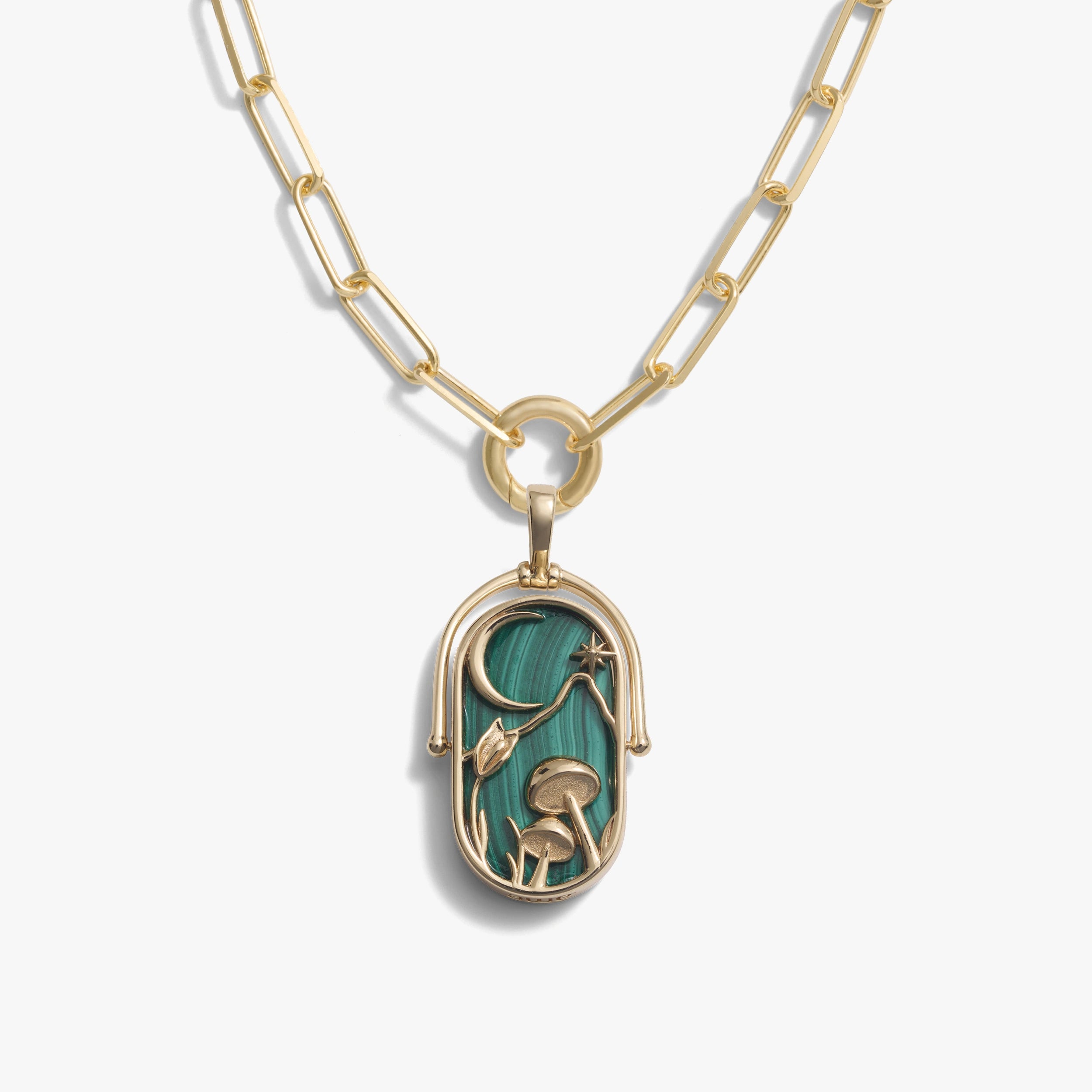 Awe Inspired Necklaces 14K Yellow Gold Vermeil / Earth Element Single Charm Necklace