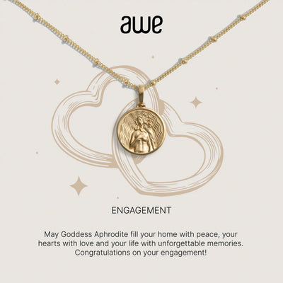 Awe Inspired Necklaces 14K Yellow Gold Vermeil Engagement Card Gift Set