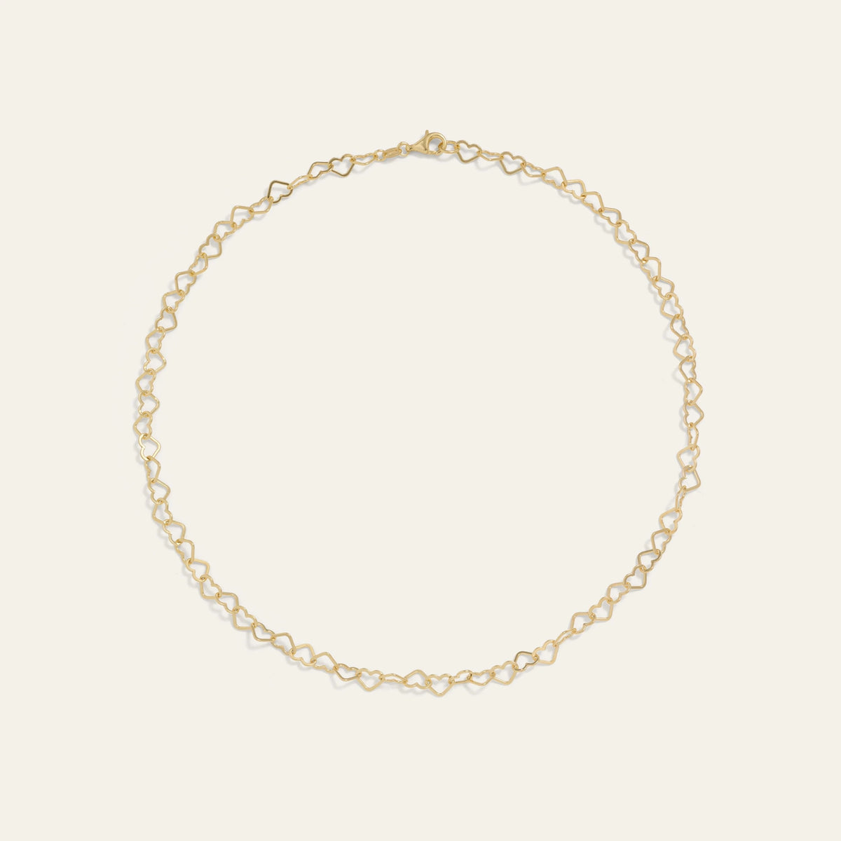 Awe Inspired Necklaces 14K Yellow Gold Vermeil Eternity Heart Chain Necklace