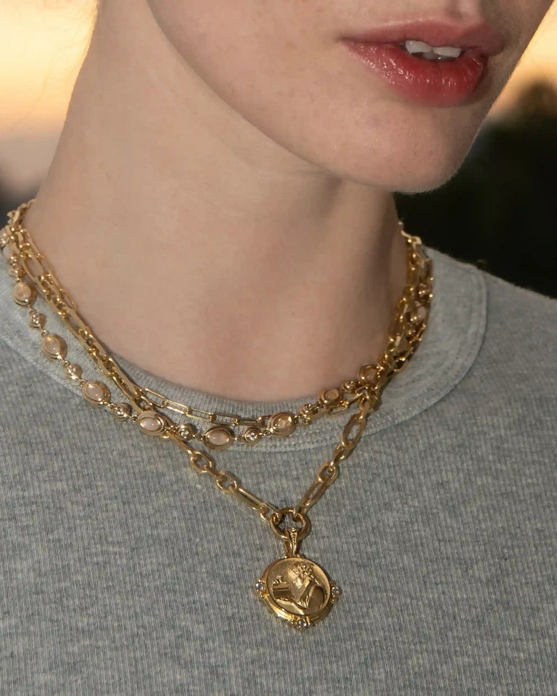 Awe Inspired Necklaces 14K Yellow Gold Vermeil Eye of Pandora Set