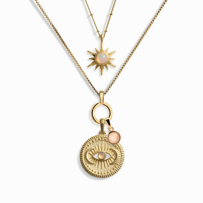 Awe Inspired Necklaces 14K Yellow Gold Vermeil Eye On the Sky Necklace Set