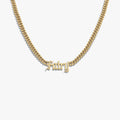 Awe Inspired Necklaces 14K Yellow Gold Vermeil Fairy Cuban Necklace