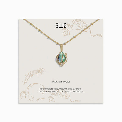 Awe Inspired Necklaces 14K Yellow Gold Vermeil For My Mom Card Gift Set