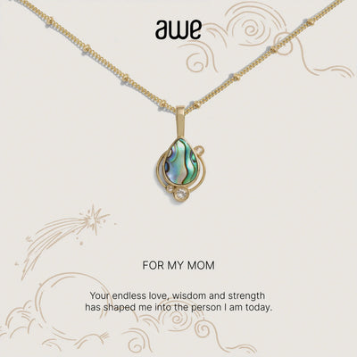 Awe Inspired Necklaces 14K Yellow Gold Vermeil For My Mom Card Gift Set