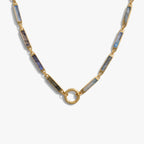 Awe Inspired Necklaces 14K Yellow Gold Vermeil Gemstone Bar Charm Necklace